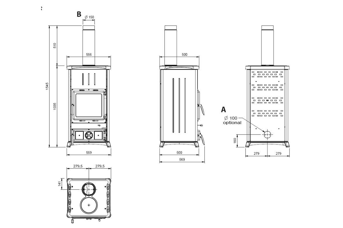 stove Concita Steel from La Nordica